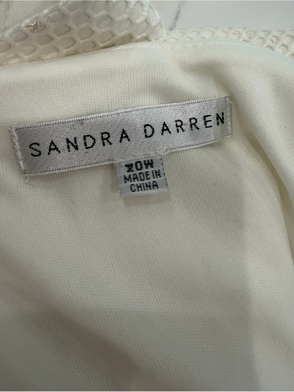 Sandra Darren women’s ivory and grey colorblock dress. Size 20W. - Picture 9 of 9